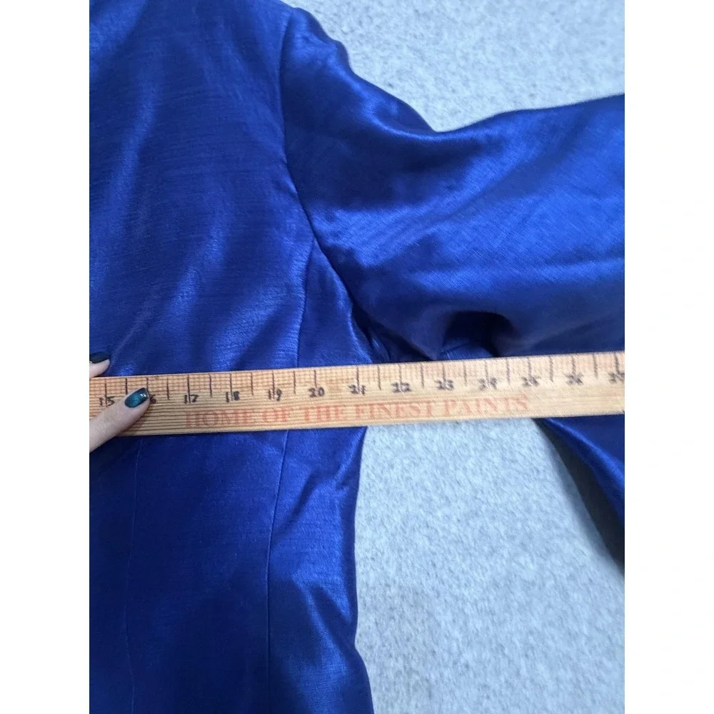 Le Suit Skirt Suit Womens 16 Blue 2 Piece Jacket Skirt Lined Career Workwear